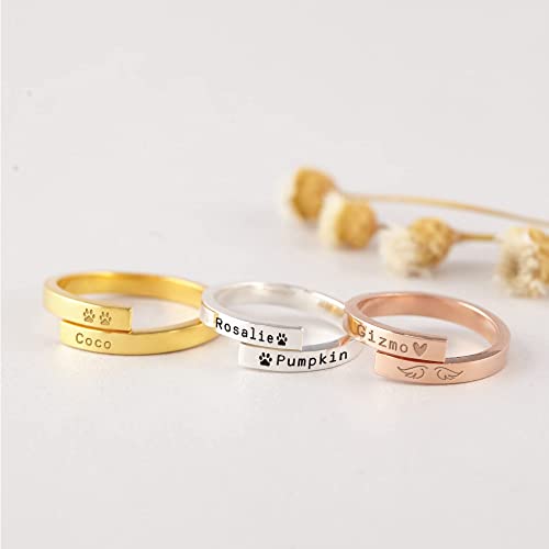 Loss of Pet Gift, Pet Sympathy Gift, Dog Mom Gift, Pet Name Ring