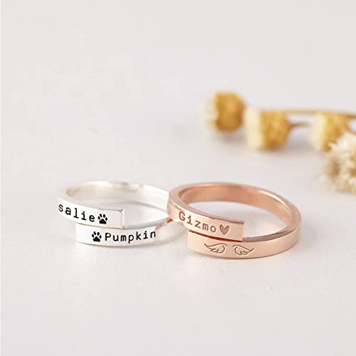 Loss of Pet Gift, Pet Sympathy Gift, Dog Mom Gift, Pet Name Ring
