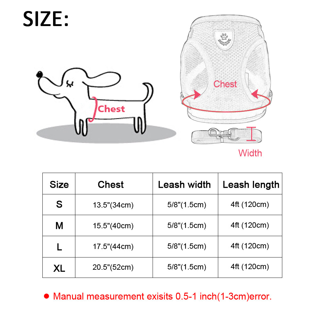 Dog Harness for Chihuahua Pug Small Medium Dogs
