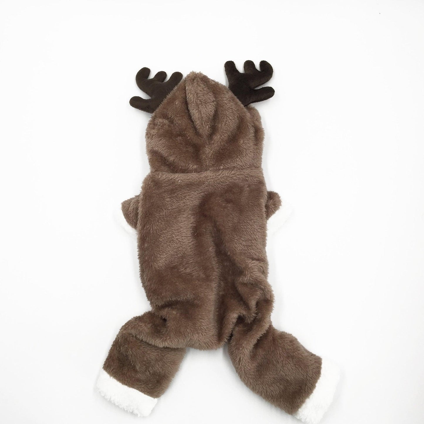 Cozy Coral Fleece Elk Christmas Dog Clothes