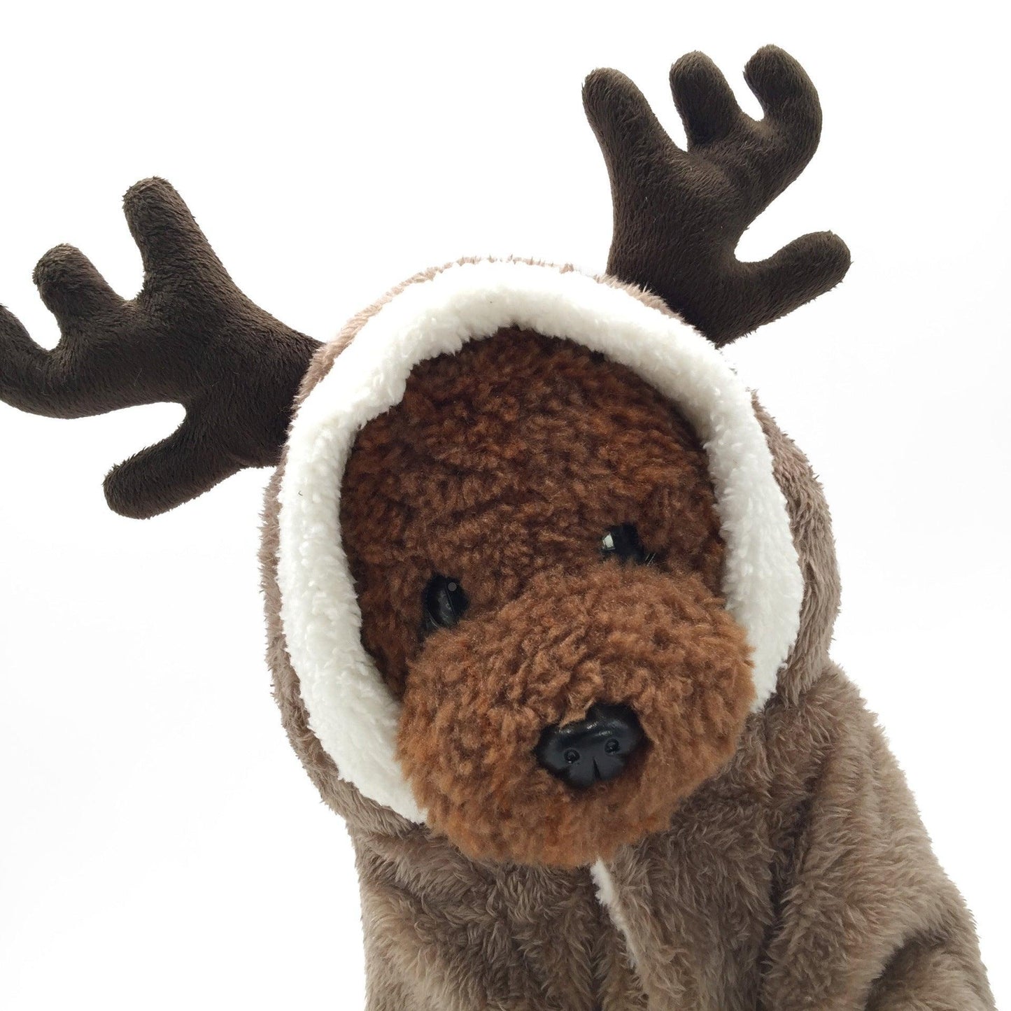 Cozy Coral Fleece Elk Christmas Dog Clothes