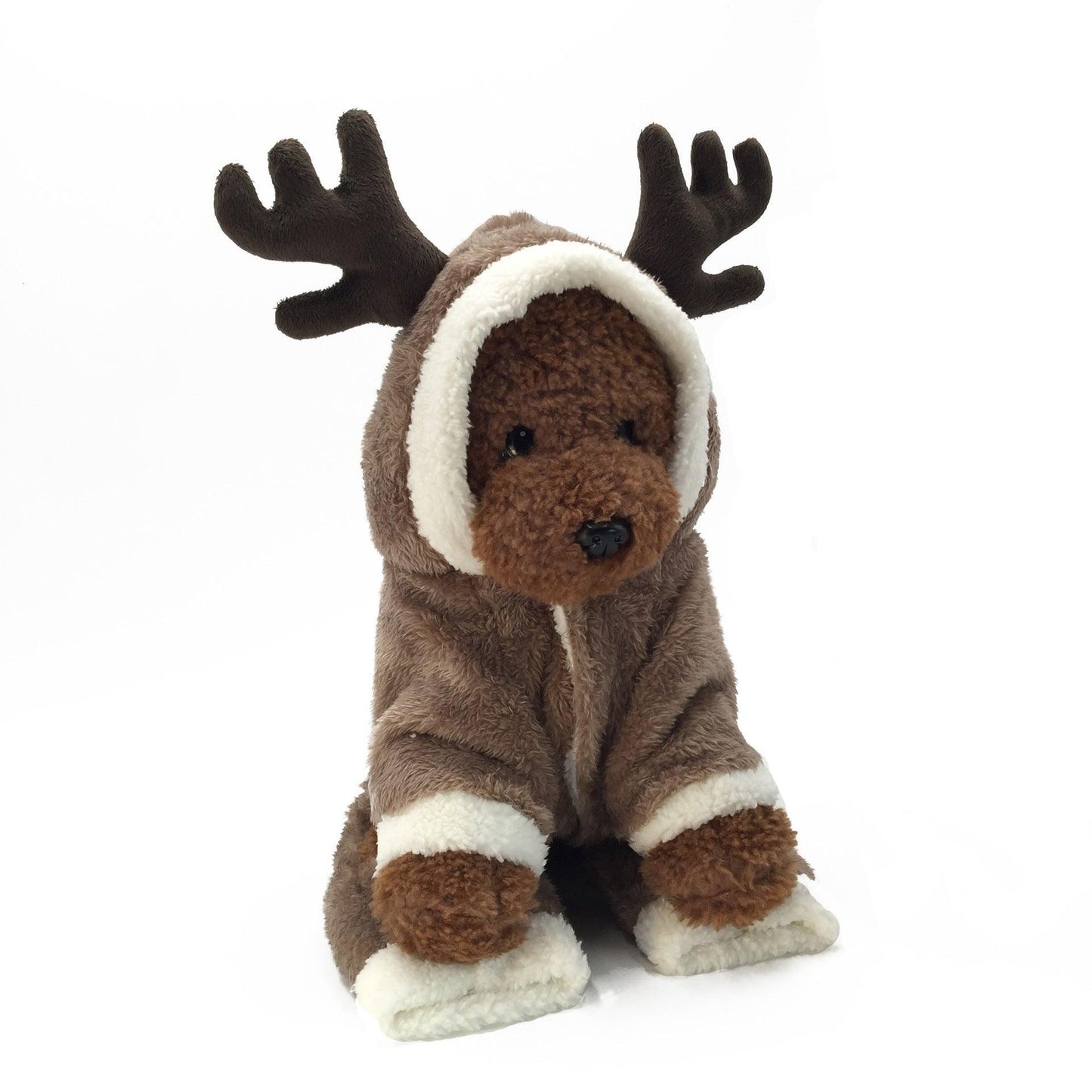 Cozy Coral Fleece Elk Christmas Dog Clothes