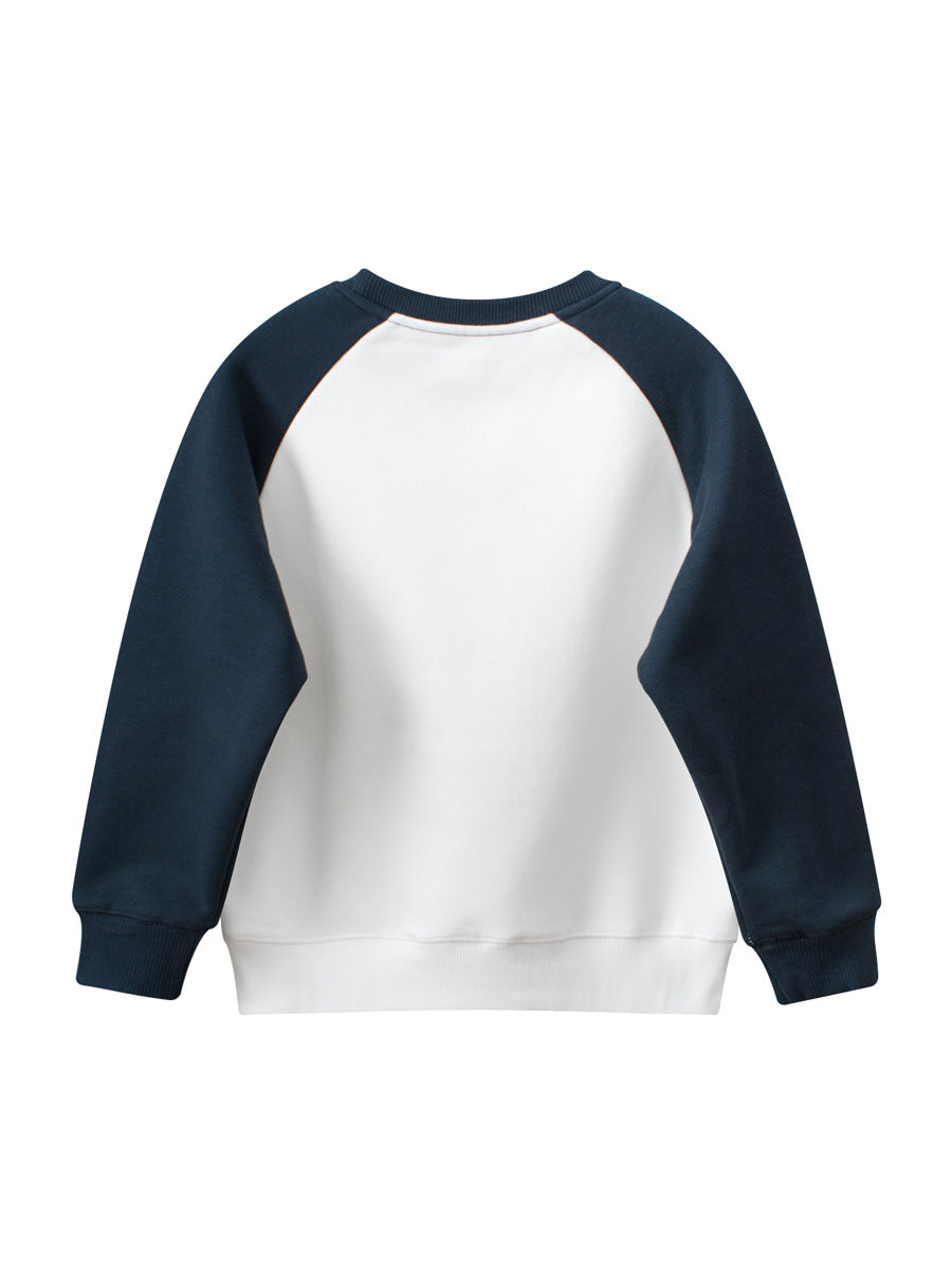 Kids Boys And Girls Cartoon Pet Dogs Printing Fleece Pullover Clothing